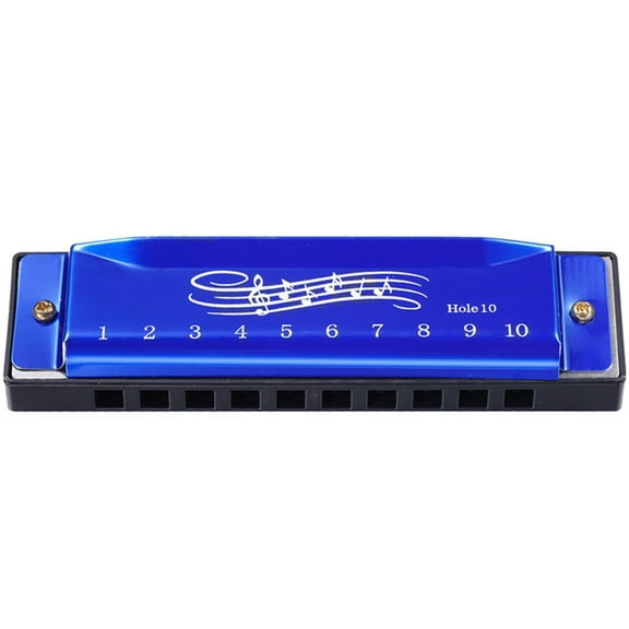 Raindrops Diatonic Harmonica for Beginners Blue ABS Musical Instrument Home Use