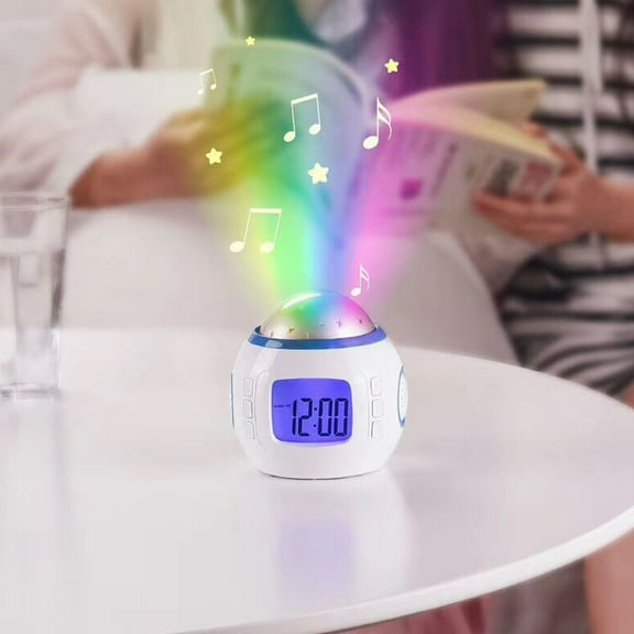 Raindrops Digital Clock Ceiling Projector Watch with Time Projection Sky