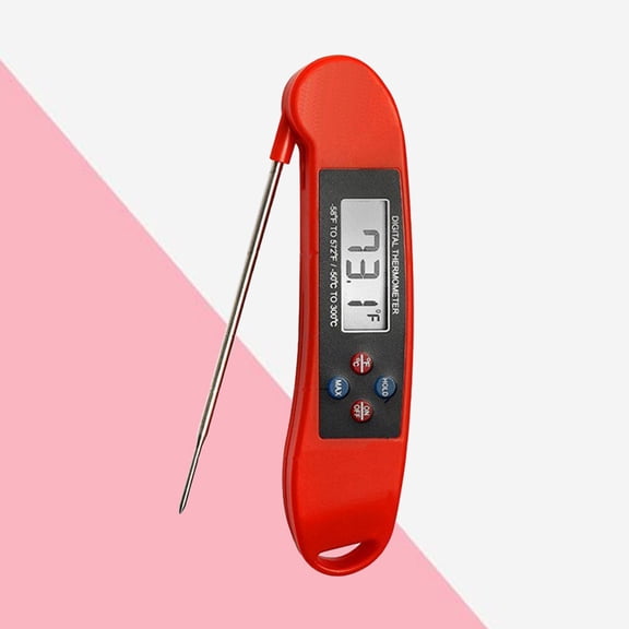 Raindrops Digital Meat Probe Thermometer with Plastic Red for Temperature Measuring -50C to 300C