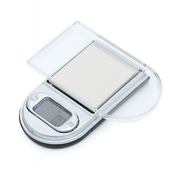 Digital Pocket Scale with High Precision for Weighing Use Silver Electronic Component Plastic Metal