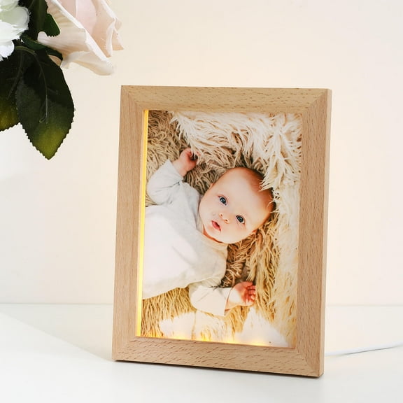 Raindrops Dimmable LED Photo Frame Night Light Wear-resistant