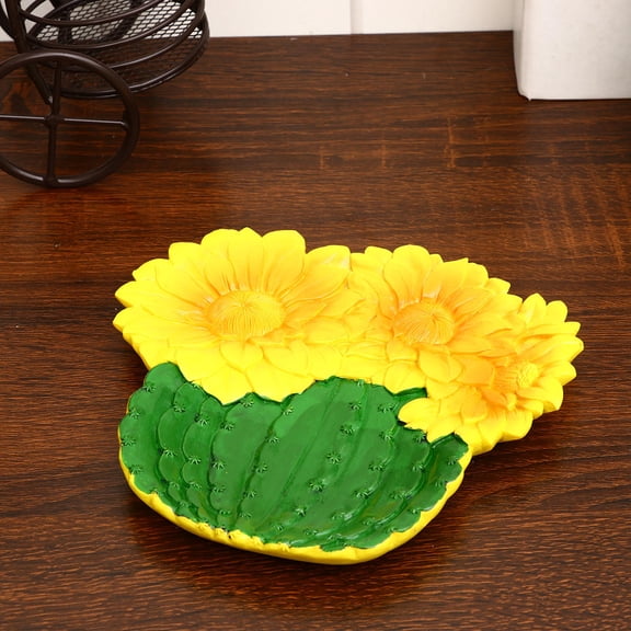 Raindrops Dishware Serving Tray with Lid Colorful Cactus Storage Travel