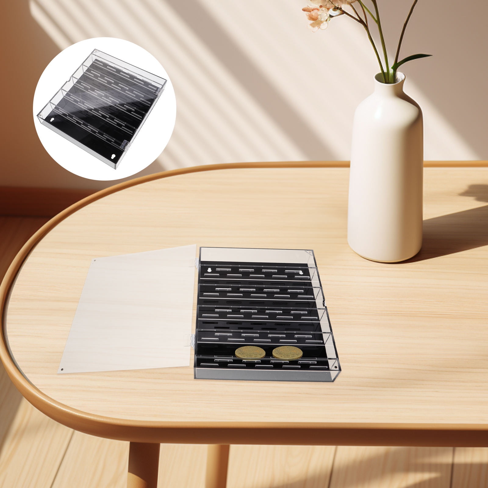 Raindrops Display Cases Large Coin Collection Boxes Small Covers ...