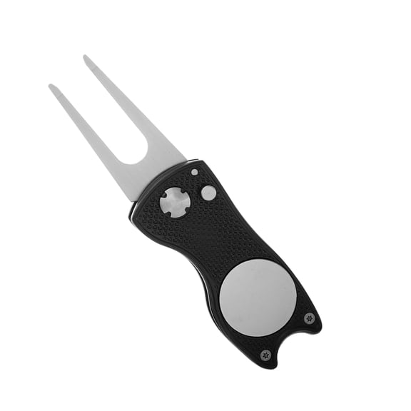 FOMIYES Black Ergonomic Golf Divot Repair Tool, Compact Multifunctional Golf Accessory for Course Care and Maintenance