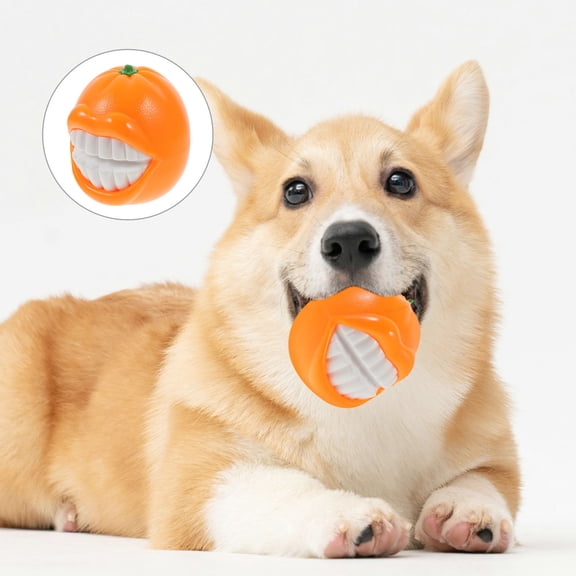 Raindrops Dog Squeaky Chew Toys Rubber Toy Squeaky Teeth Cleaning Daily Use 1Pcs