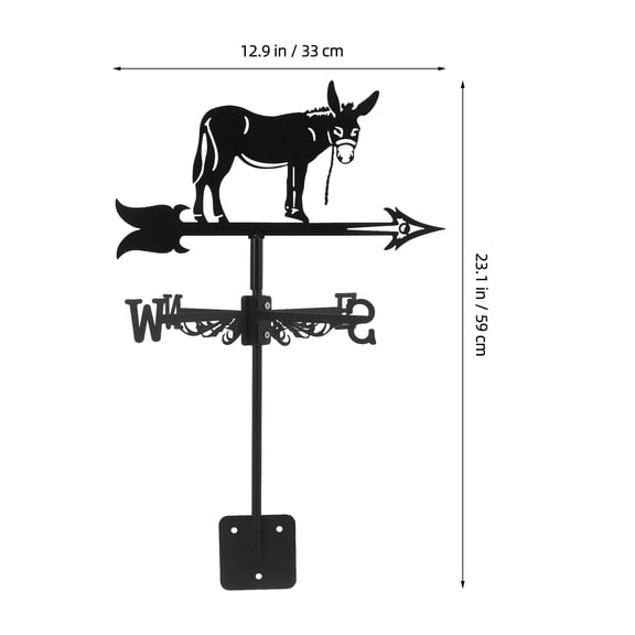 FOMIYES Weather Vanes for Sheds Weathervane in Black 1Pcs Wind Direction Indicator for Garden Enthusiasts