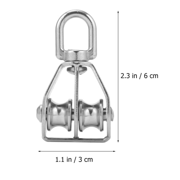 Raindrops Double Pulley Block for Material Handling & Moving - Silver