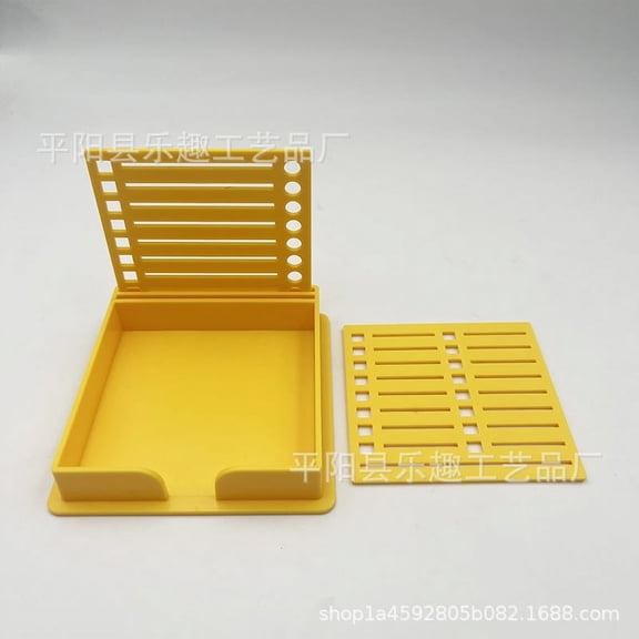 LABRIMP Yellow Plastic Stick Note Dispenser for Storage - Multifunctional Design