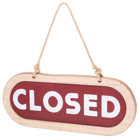 Raindrops  Double-side Closed Open Sign Door Business Reversible Retro Office