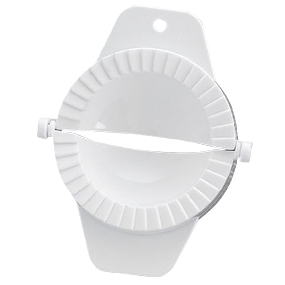FOMIYES White Compact Dumpling Wrapper Press Manual Dough Presser Tool for Quick and Easy Dumpling Making