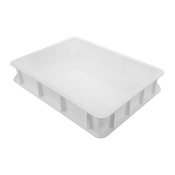 Raindrops Stackable White Dough Proofing Container for Pizza, Bread, and Bakery - Commercial Kitchen Storage Organizer