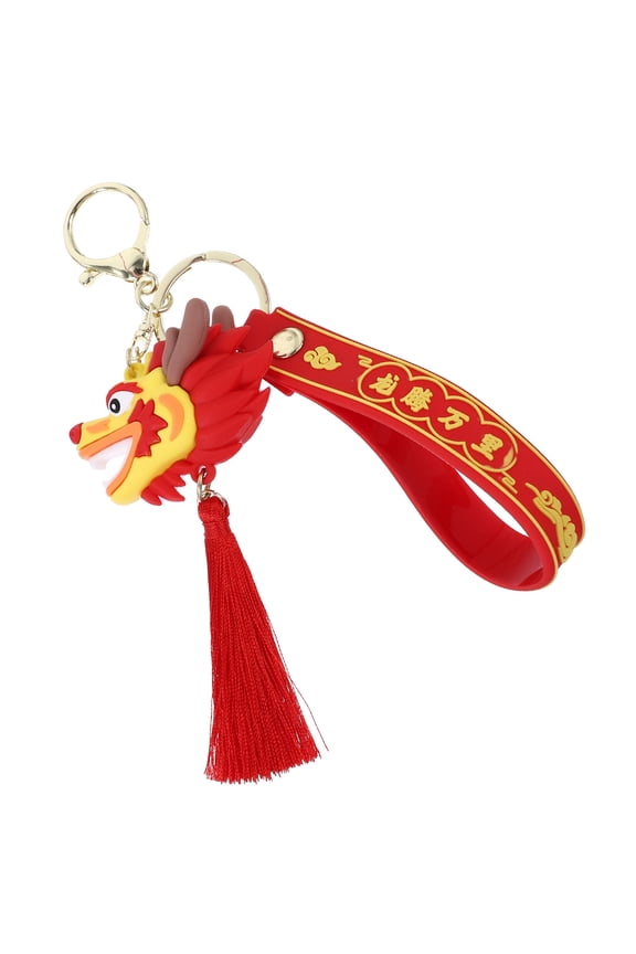 Dragon Key Rings New Year's Dragon Keychain Keychain for Adults 25X5.5X2CM Red