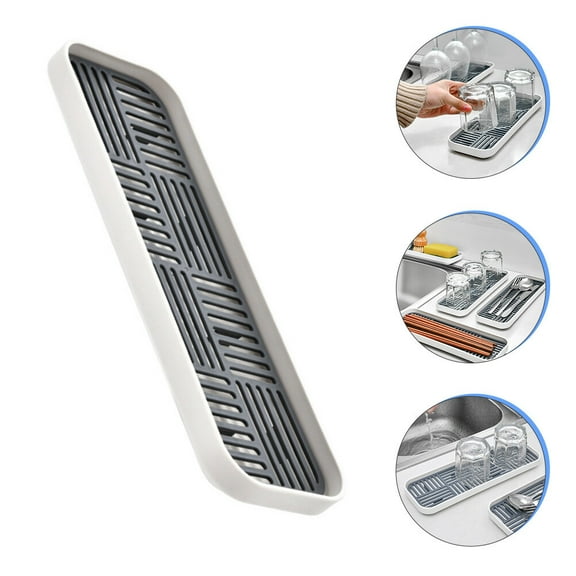Raindrops Plastic Double Layer Drain Tray for Kitchen Storage, Easy to Clean, , Assorted Colors, Space-Saving Organizer