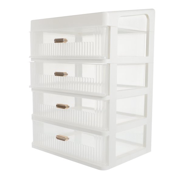 Raindrops Drawer Type Desktop Organizer Upper Compartment Makeup Cosmetics Storage Case