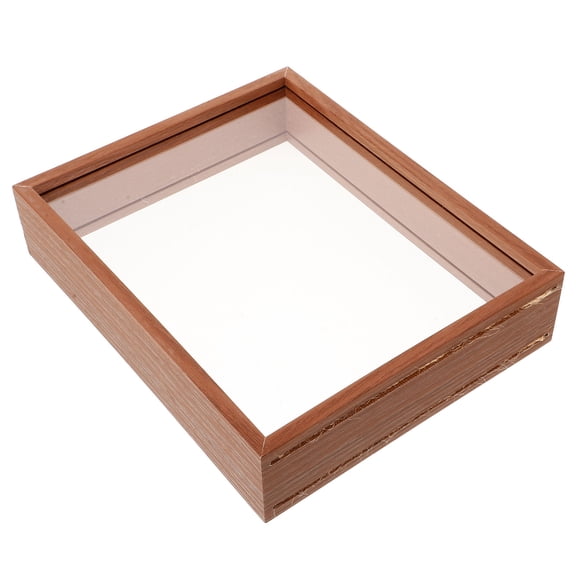 Raindrops Dried Flower Display Box for Decoration Coffee Color Density Board Frame Ideal for Keepsakes 12x8 inches