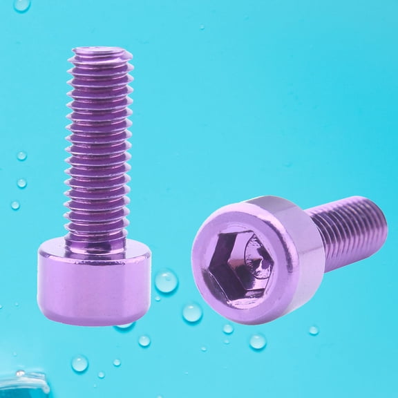 FOMIYES Bike Speed Screw Purple Aluminum Alloy 2 Pcs