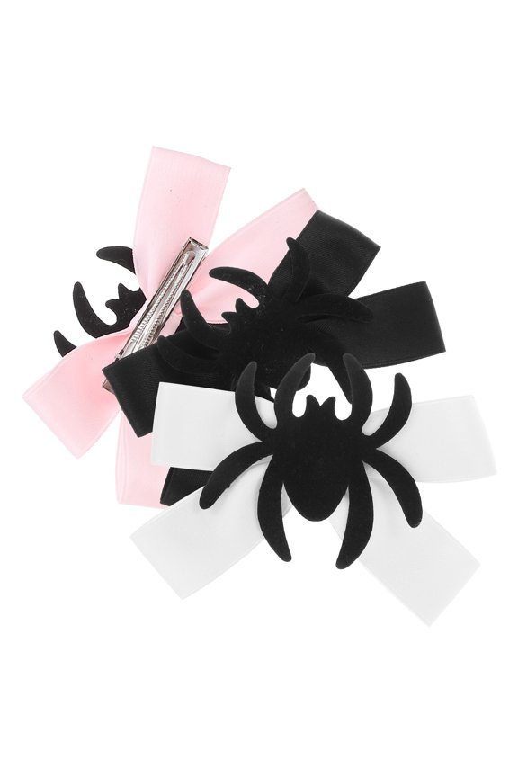 Durable Assorted Color Spider Hair Clips for Women's BowShaped Accessories Perfect for Costume Parties