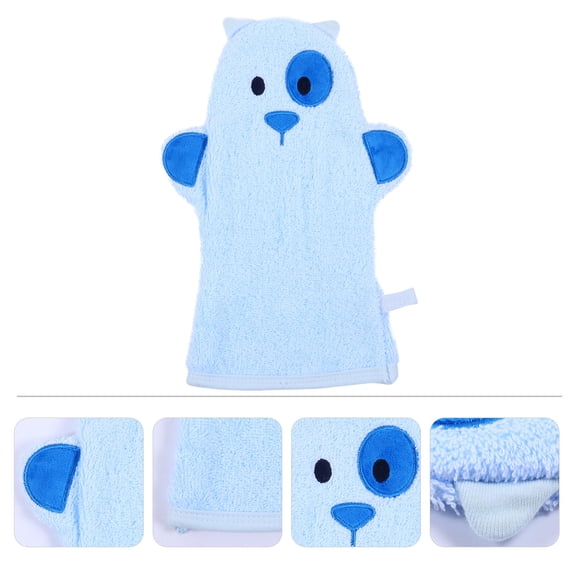 Raindrops Baby Bath Glove Bath Mitt Blue 1Pack