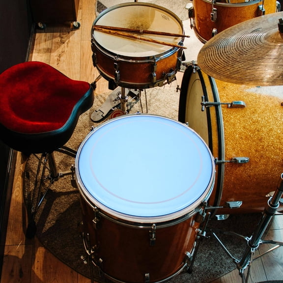 Raindrops Double Layer Blue Drum Head for Snare Drum Replacement with Enhanced Tonal Depth and Durability