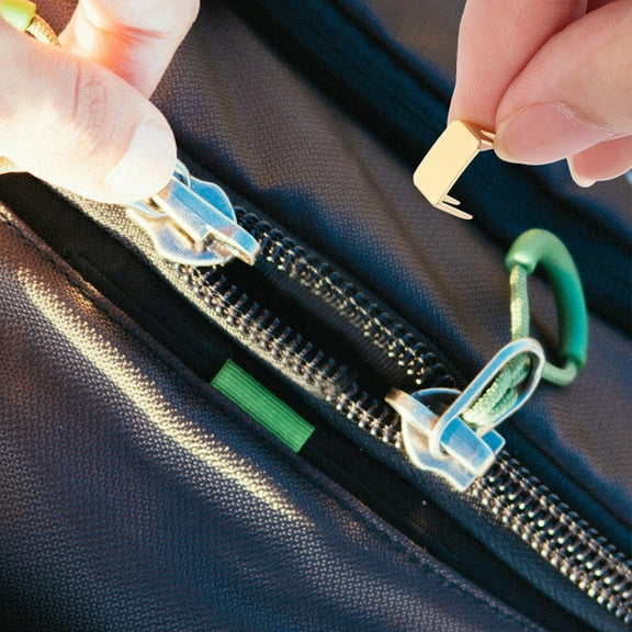 Raindrops Durable Golden Copper Zipper Repair Kit for Home Use 20 Pieces Versatile Zipper Pulls and Sliders