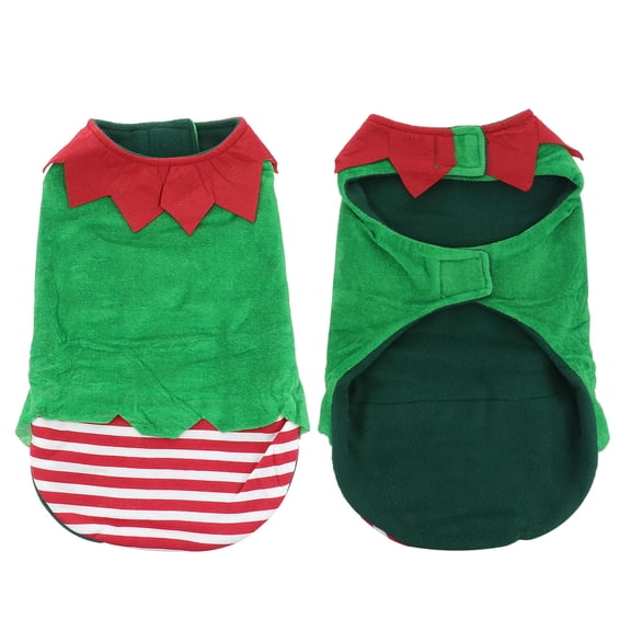 Raindrops Pet Clothes Green Christmas Dog Clothes Comfortable Party Costume for Pets