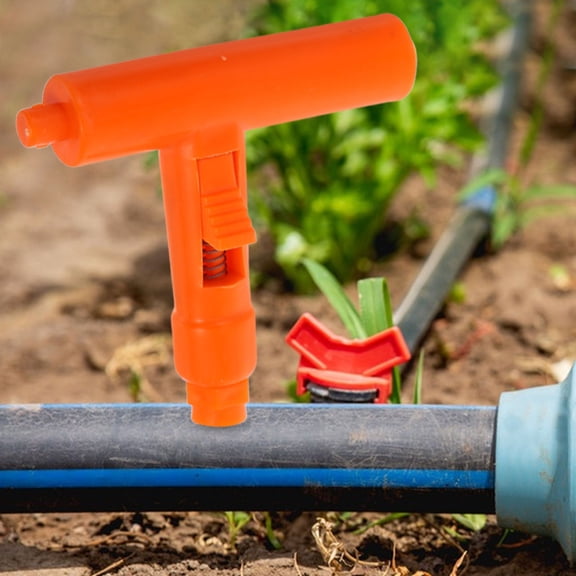 LABRIMP Durable Drip Irrigation Punch Tool with Ergonomic T Handle for Home Garden Hose Punching