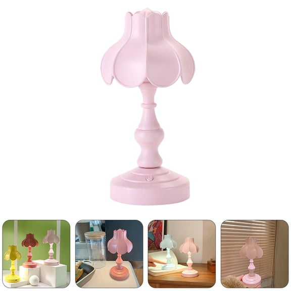 Raindrops Pink Decorative Night Light for Home Soft Uniform Light Bedside Table Lamp Durable Material