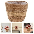 thumbnail image 1 of Raindrops  Durable Plant Basket Woven Pot Wicker with Lid Straw Flower Bride, 1 of 8