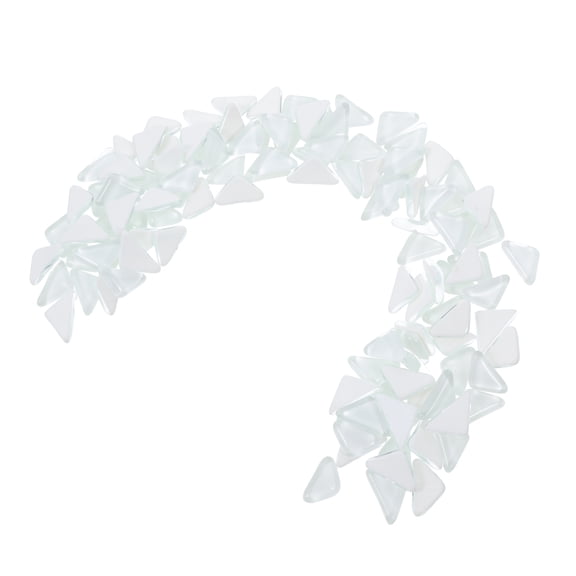 Raindrops Durable White Ceramic Tiles Crystal Glass Handmade Triangle Tiles for Artistic Home Projects