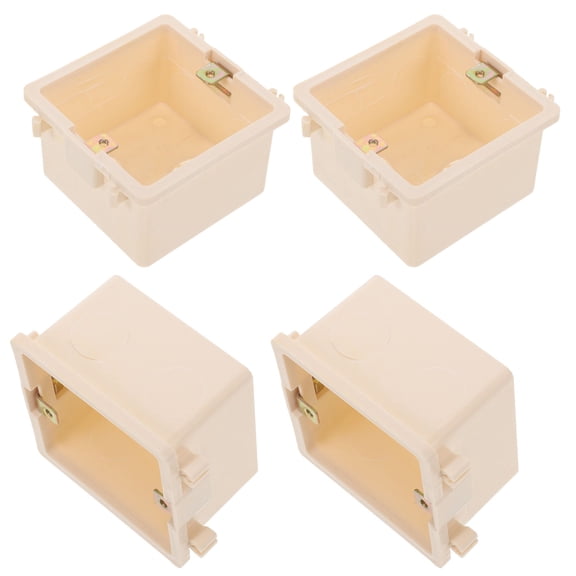 Raindrops Durable White Plastic Electric Junction Box for Cable Management Home and Commercial Use Size 86 Type 4pcs