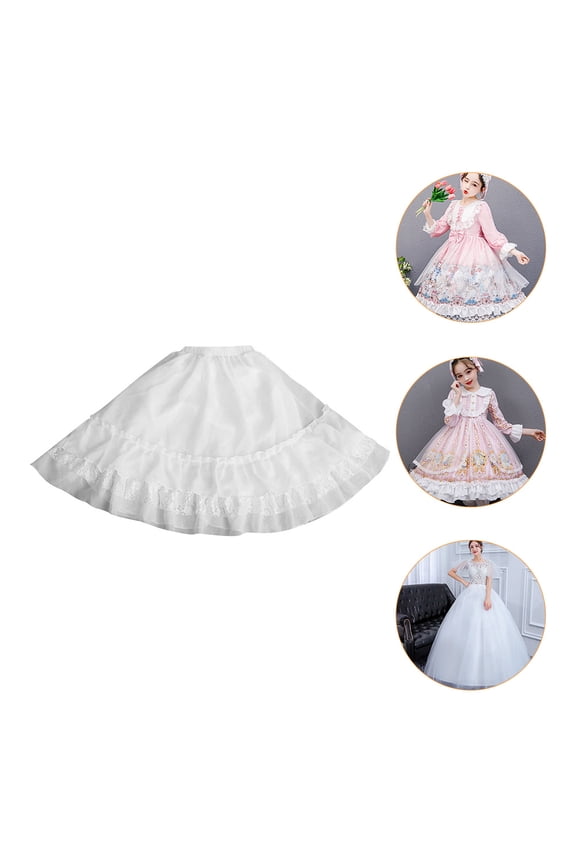 White Tulle Petticoat Underskirt for Women, Comfortable Fabric, 45cm Length, Party and Special Occasion Wear