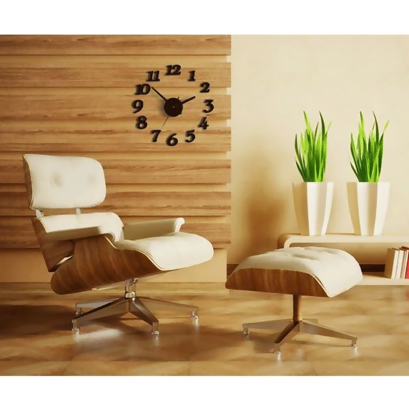 FOMIYES Water Resistant Black Hanging Wall Clock with Quiet Movement for Home and Office Use