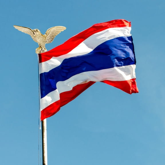 Raindrops Flagpole Eagle Topper in Golden Plastic Decorative Garden Flagpole Head