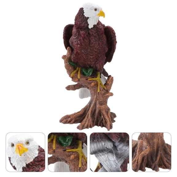 Raindrops Eagle Model Decor Made of Resin for Garden and Home Unique and Realistic Details Brown 1Pc