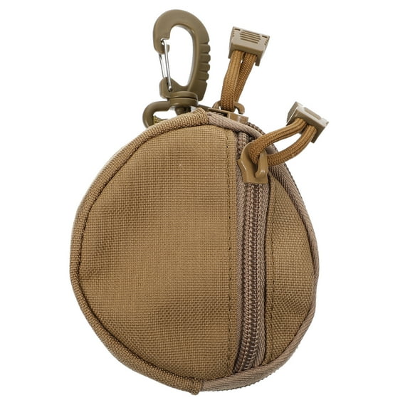 Raindrops Earbuds Case Cover Hanging Storage Bag Brown