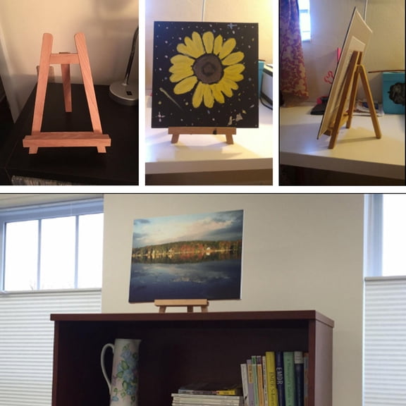 FOMIYES Display Easel for Painting Tabletop Tripod Easel Beech Wood 1Set Display Paintings Art Studio