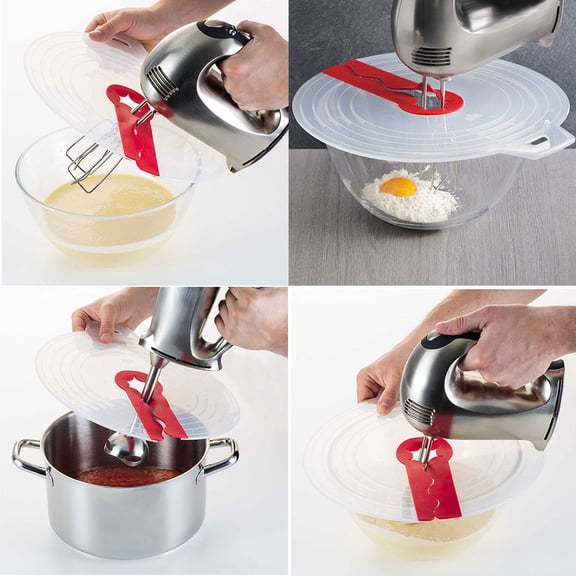 Raindrops Egg Bowl Lid Made of PP and Silicone for Kitchen Use Prevents Baking Splashes 7 inch