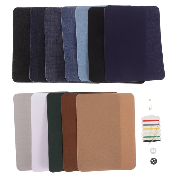 FOMIYES Multipurpose Iron-On Fabric Patch Set for Clothing Repair, Decoration, and Craft Projects