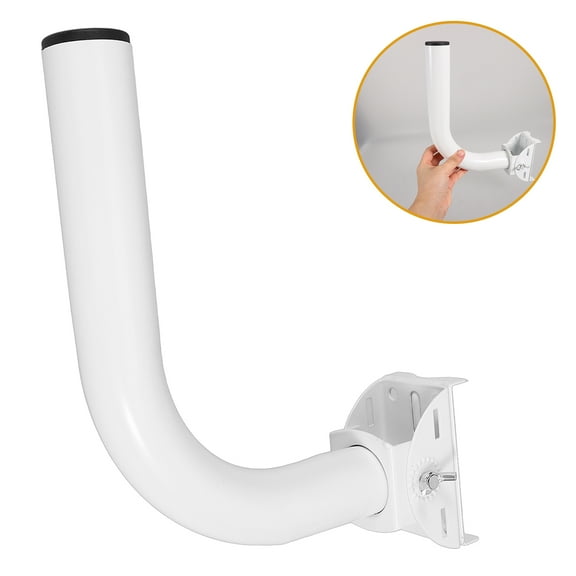 Raindrops Electronics Pole for Outside Antenna Installation Attic Mounting Wall Clamp White