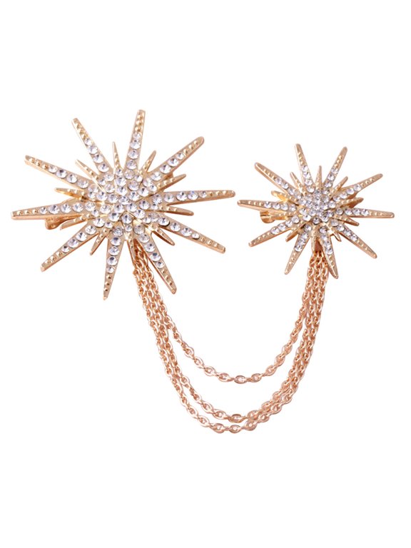 Elegant Golden Rhinestone Brooch Pin for Stylish Accessories