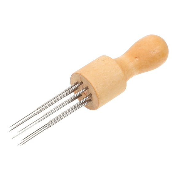 Raindrops Hand Sewing Needle Set for Kids with Wood Handles, Stainless Steel Embroidery Needles for Craft Projects, Khaki Color