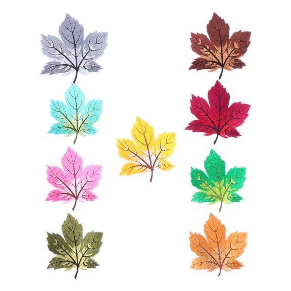 Raindrops Embroidered Appliques Patch Assorted Color 9Pcs for Clothing