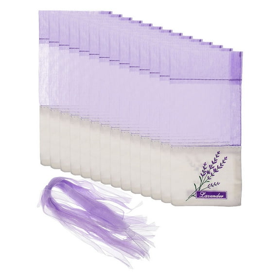 Raindrops Empty Lavender Sachet Bags for Home Use Purple Cotton Drawstring Decorative Pouch 50pcs