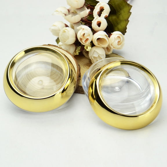 Raindrops Empty Makeup Containers 2Pcs Travel Bottles Portable Cosmetic Container Golden Silver 7.5x7.5x3in