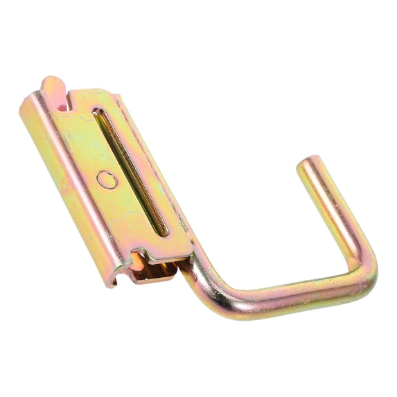 Raindrops Iron E-Track Ladder Hook with Spring Clip for Trailer, Garage, and Truck Bed Storage Solutions