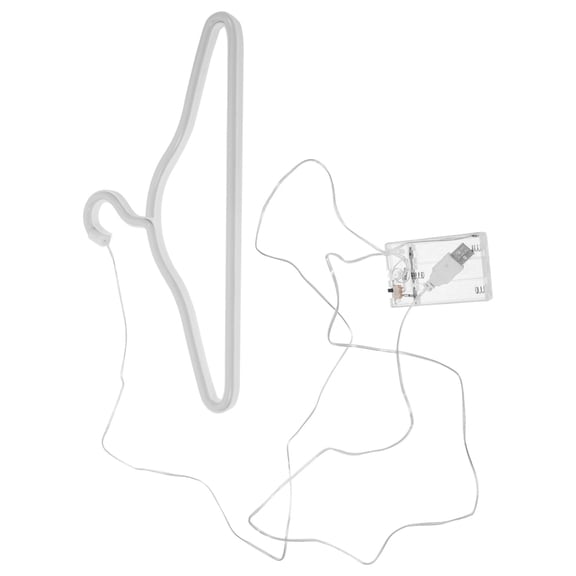 Raindrops White LED Wedding Neon Sign Hanger Shaped Light for Romantic Bridal Dress Display