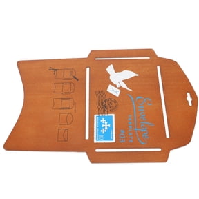 USHOBE Pattern to Make Envelope Wooden Envelope Making Template for Party Invitations Brown 1Pack