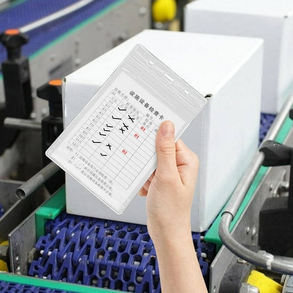 Raindrops Equipment Inspection Labels with Waterproof Sleeve for Industrial Paper PVC 20 Sets