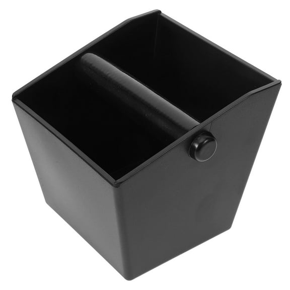 Raindrops Reusable Black Espresso Knock Box Coffee Grounds Container for Home and Coffee Station