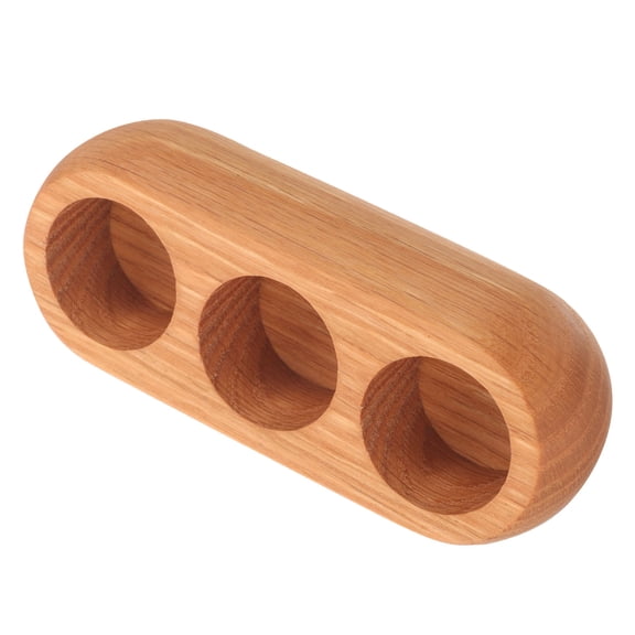 Raindrops Essential Oil Display Stand 1Pcs Khaki Rectangular Wood for Organizing Oils